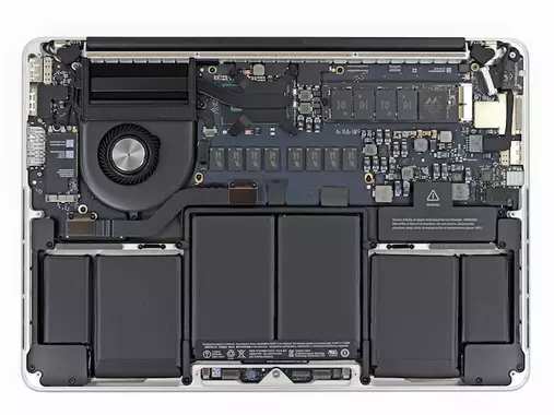 L'intérieur d'un MacBook